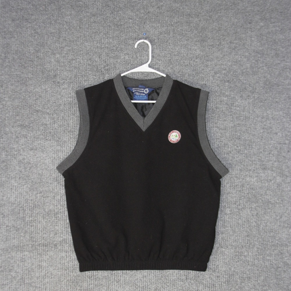 Sunderland of‎ Scotland Vest Womens L Black Walpole Country Club Golf Pullover